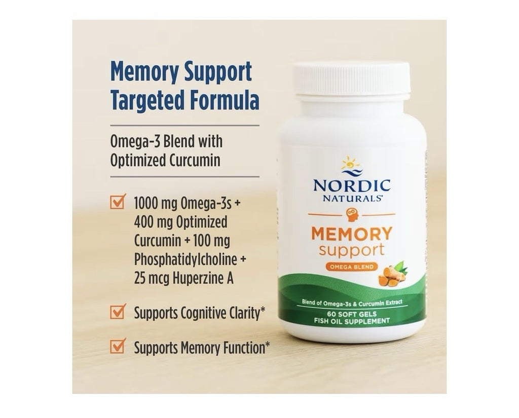 Nordic Naturals Memory Support Omega Blend Curcumin Cognition Support 60SoftGels