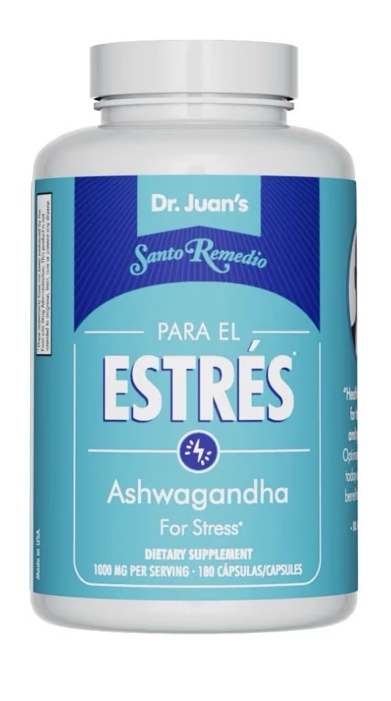 Santo Remedio PARA EL ESRTÉS Ashwagandha For Stress Support 180 Capsules