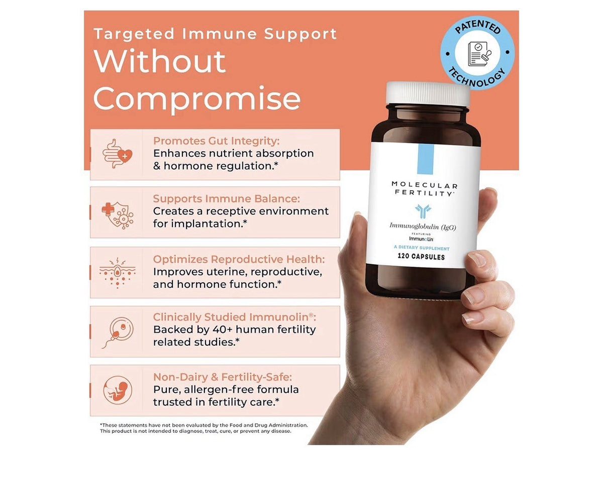 Molecular Fertility Immunoglobulin IgG ImmunoLin Supplement for Men Women 120Cap