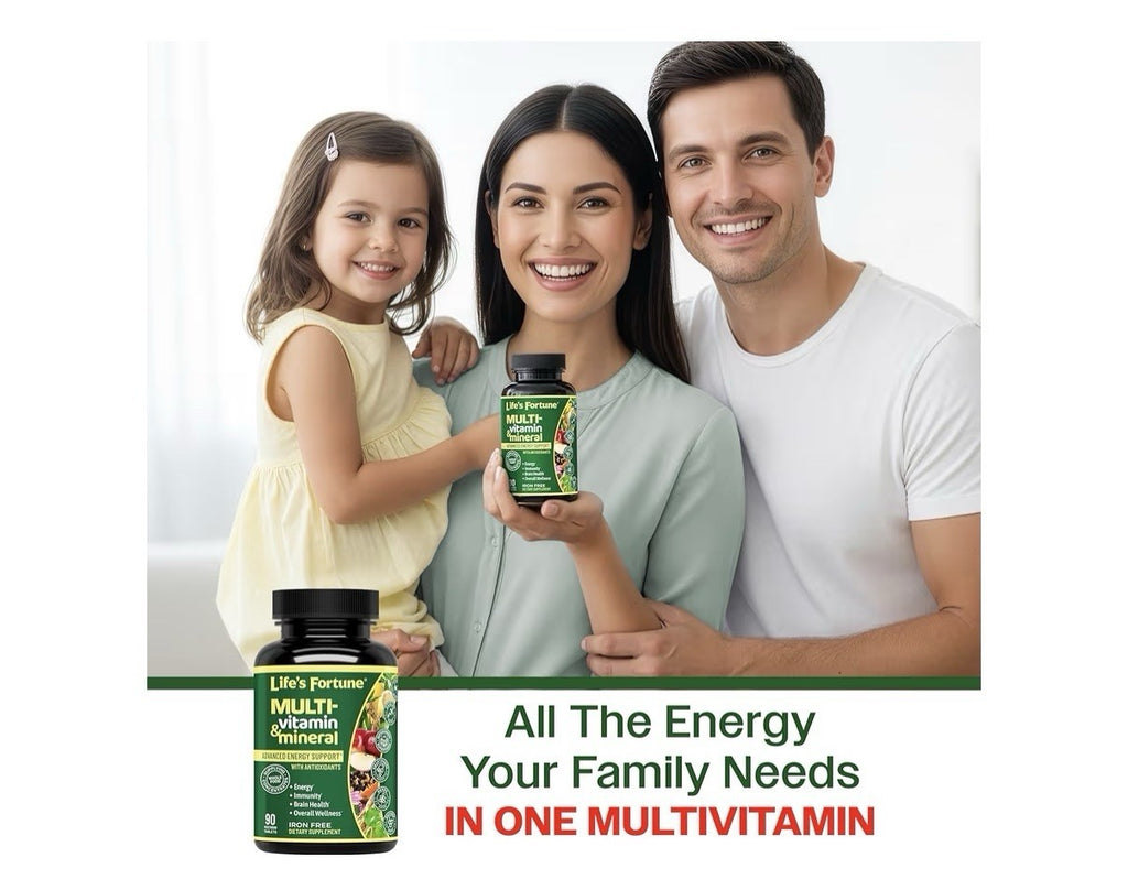 Life's Fortune Multivitamin Mineral Energy Immunity Brain Overall Wellness 90Tab