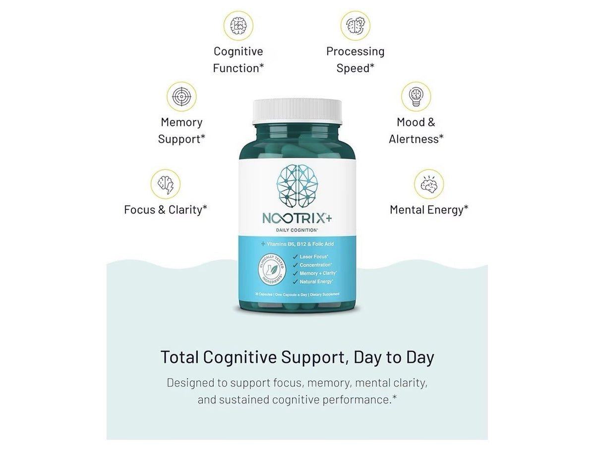 Nootrix Brain Plus Nootropic Supplement Support Memory Focus Cognitive 2 Packs