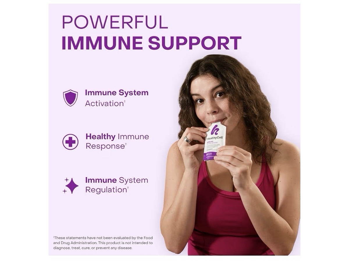 Healthycell Immune Support Gel Super Boost Daily Liquid Supplement 30 Gel Pack