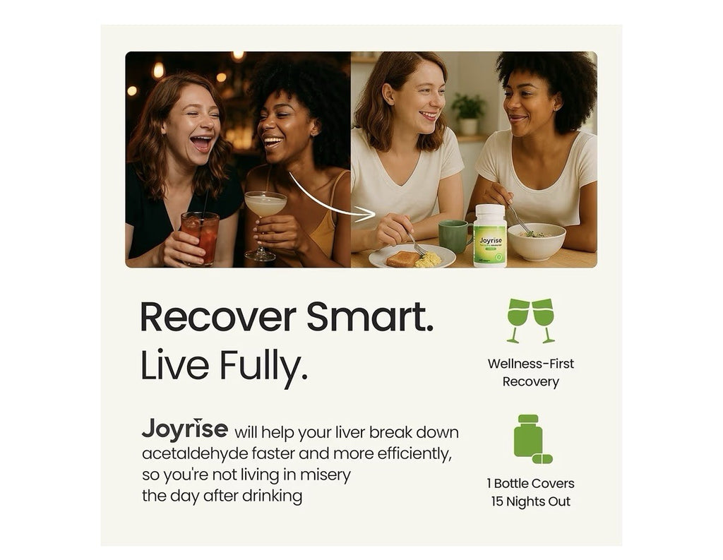 Joyrise After Drinking Aid Fast Acting with DHM Alcohol Metabolism Support 45cap