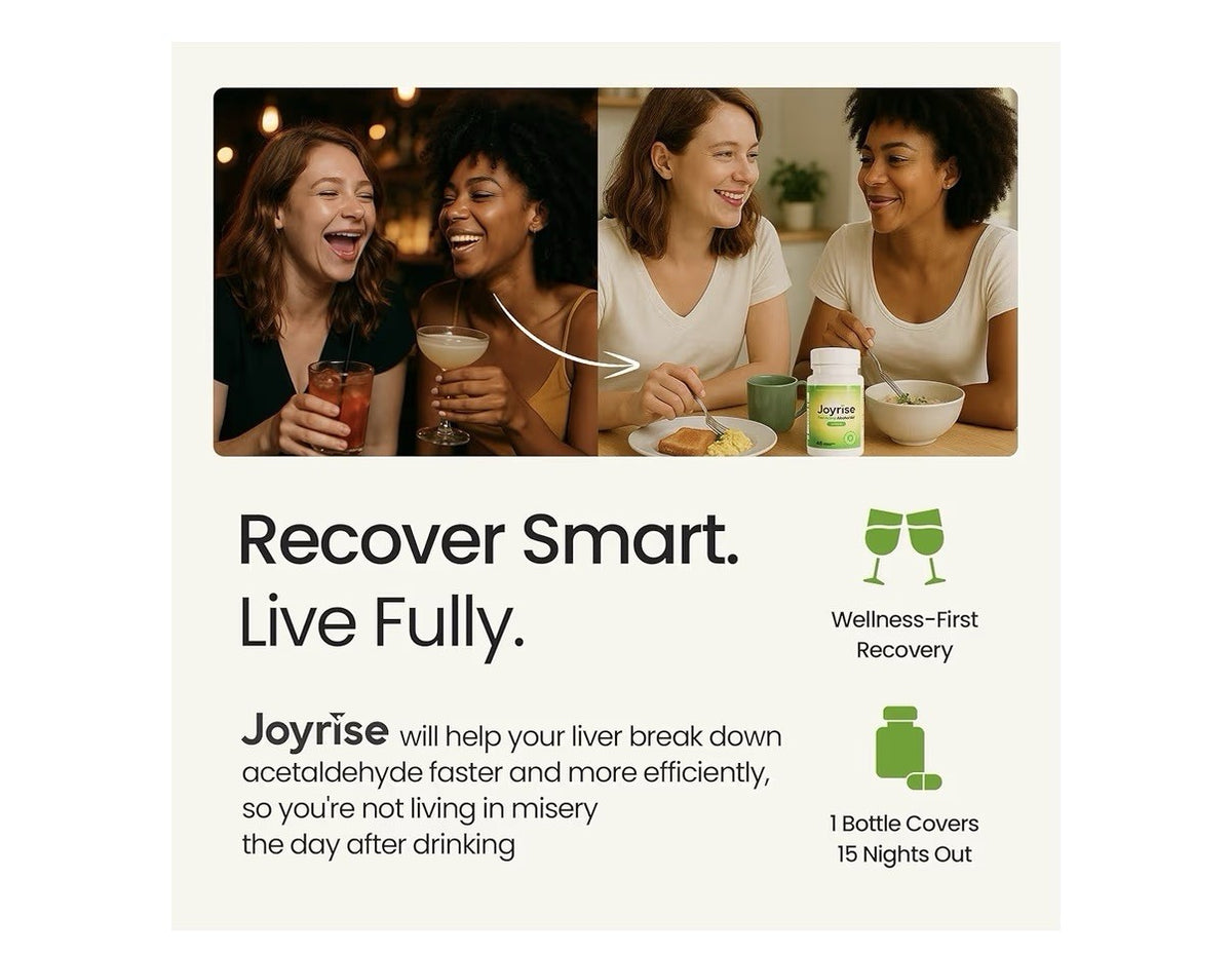 Joyrise After Drinking Aid Fast Acting with DHM Alcohol Metabolism Support 45cap