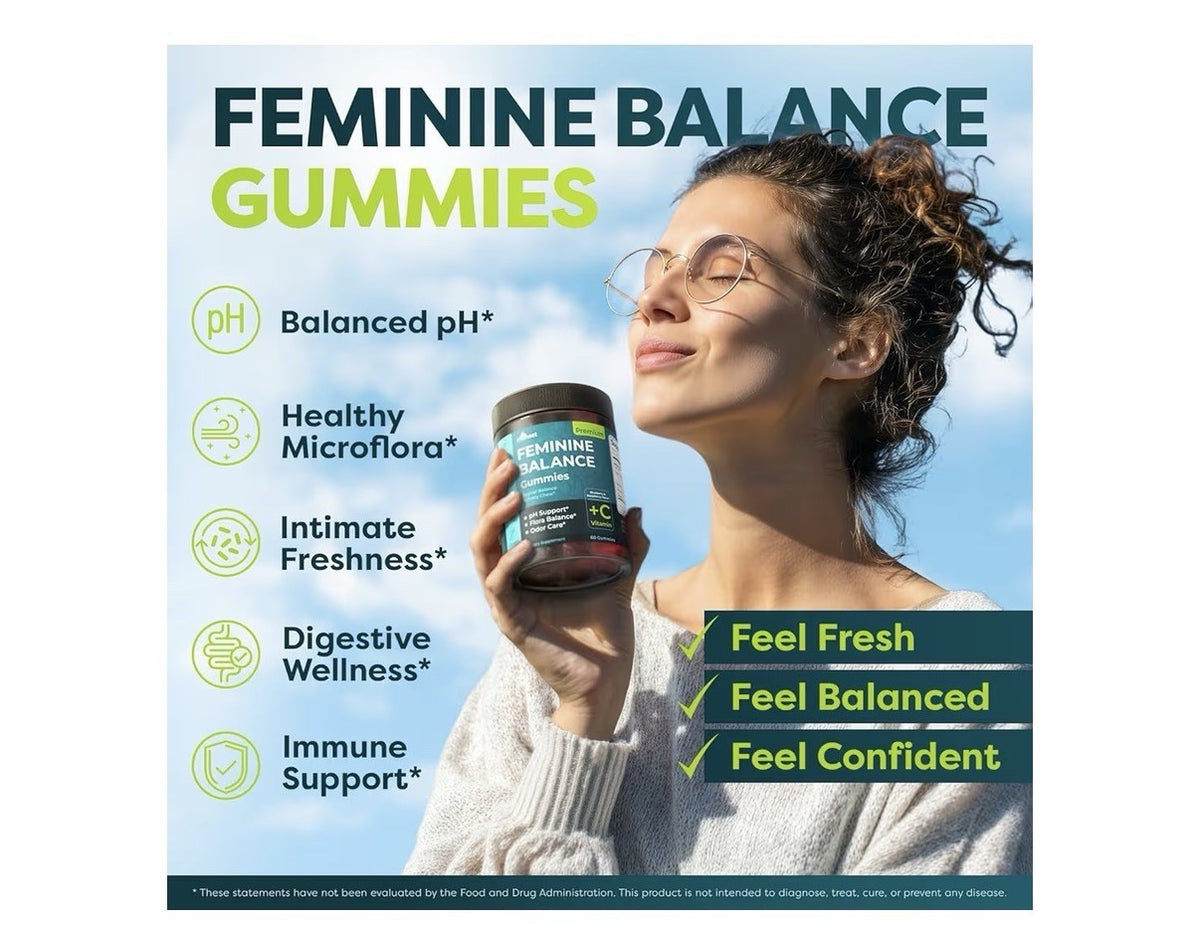 Monset Feminine Probiotic pH Balance Freshness Flora Odor Support 60 Gummies