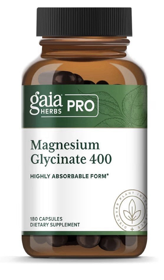 Gaia Herbs PRO Magnesium Glycinate 400mg Highly Absorbable Relaxation 180capsule