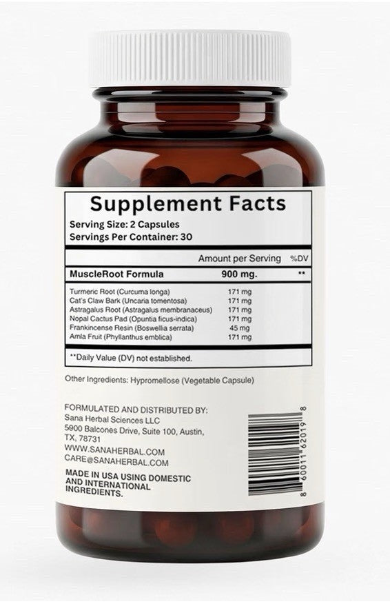 Sana Herbal Sciences Muscle Root Healthy Inflammatory Response Joints 60capsules