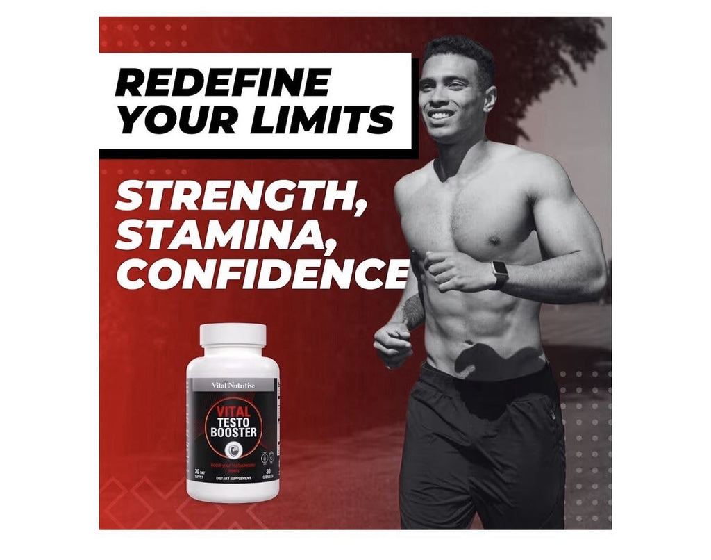 VITAL NUTRITIVE Vital Testo Booster Natural Testosterone Support Supplement 30ca