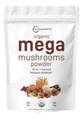 Micro Ingredients Organic Mega Mushroom Powder 10-in-1 Immune Defense 10 oz