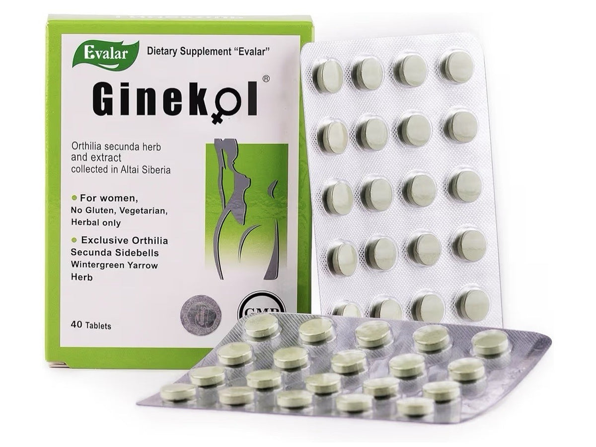 Evalar Ginekol Dietary Supplement 40 Tablets for Women Gluten-Free Altai Siberia