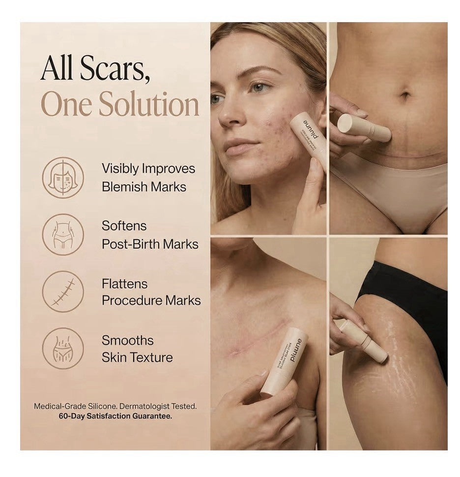 Pluune Scar Solutions Silicon Scar Stick Old Scars Acne & Stretch Marks 1 Pcs