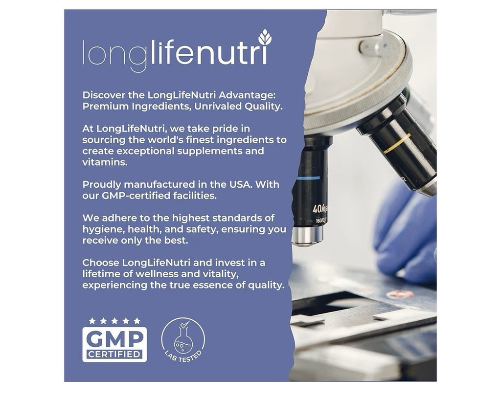 LongLifeNutri NeuroNourish (Centrophenoxine) 300mg DMAE & PCPA 120 Capsules