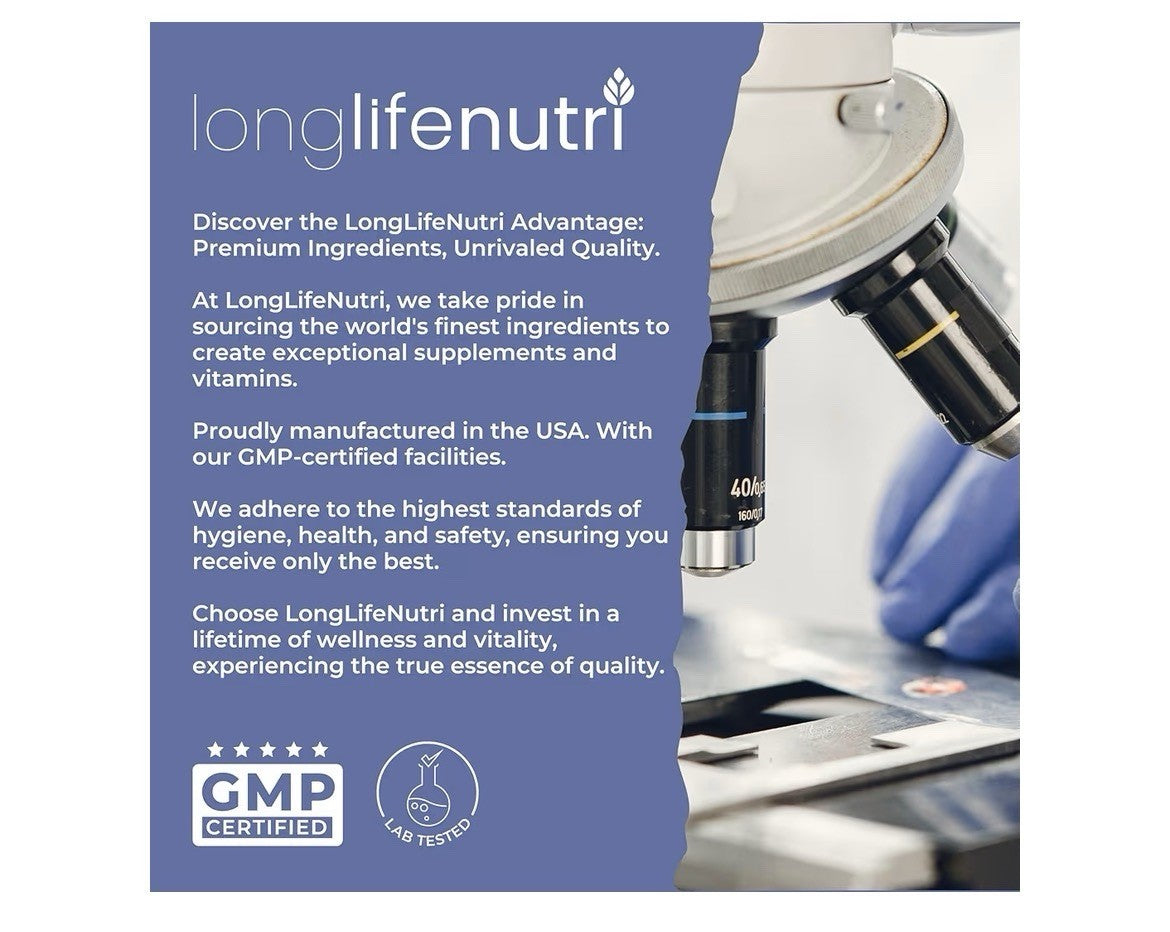 LongLifeNutri NeuroNourish (Centrophenoxine) 300mg DMAE & PCPA 120 Capsules