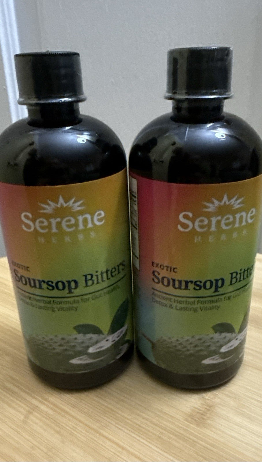 2 Packs Serene HERBS Soursop Bitters Ancient Herbal Formula Detox Gut Health