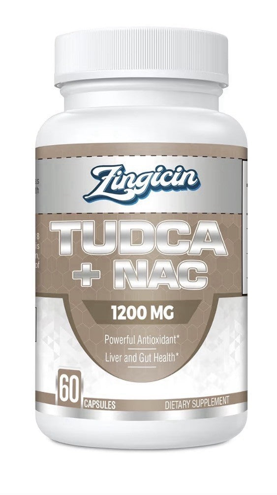 2 Pack Zingicin TUDCA + NAC Supplement 1200mg Antioxidant Liver Gut Health