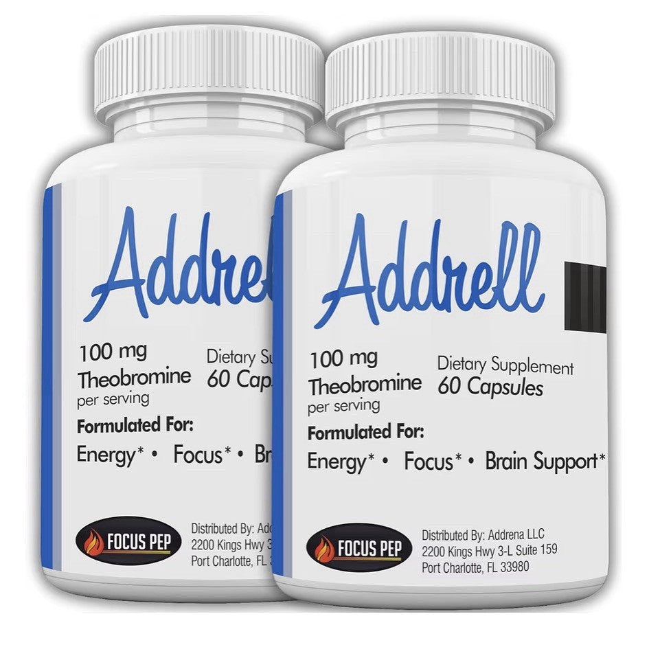 2 Pack Addrell Energy Stimulant Natural Nootropic Brain Boost Energy Focus