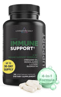 Livingood Daily Immune Support Supplement 4in1 Formula Digestive Gut Health 120c