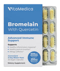 VitaMedica Bromelain & Quercetin Immune Support Joints Allergy Inflammatory 20ca