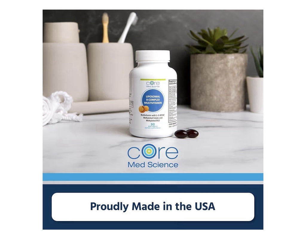 Core Med Science Liposomal B-Complex Multivitamin Methylated B12 90 Softgels
