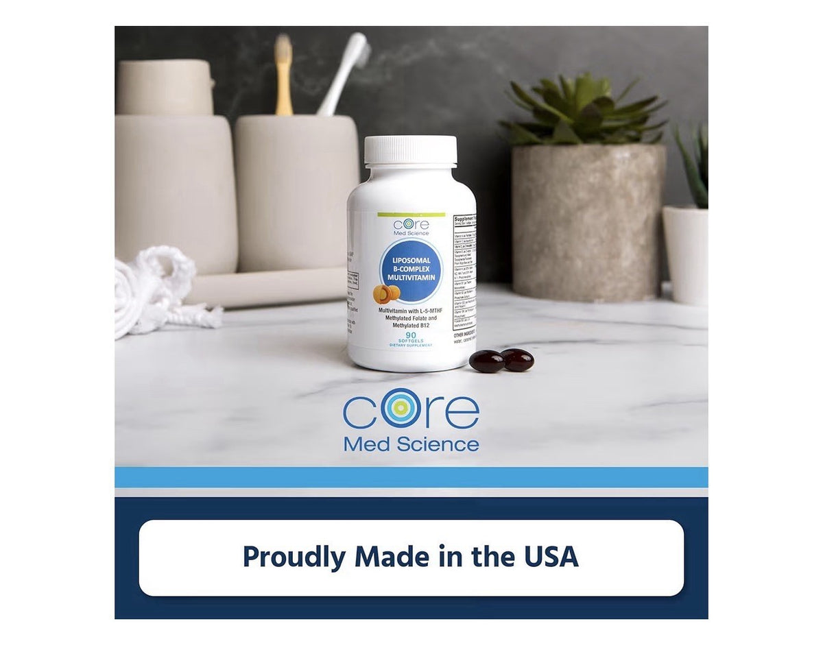 Core Med Science Liposomal B-Complex Multivitamin Methylated B12 90 Softgels