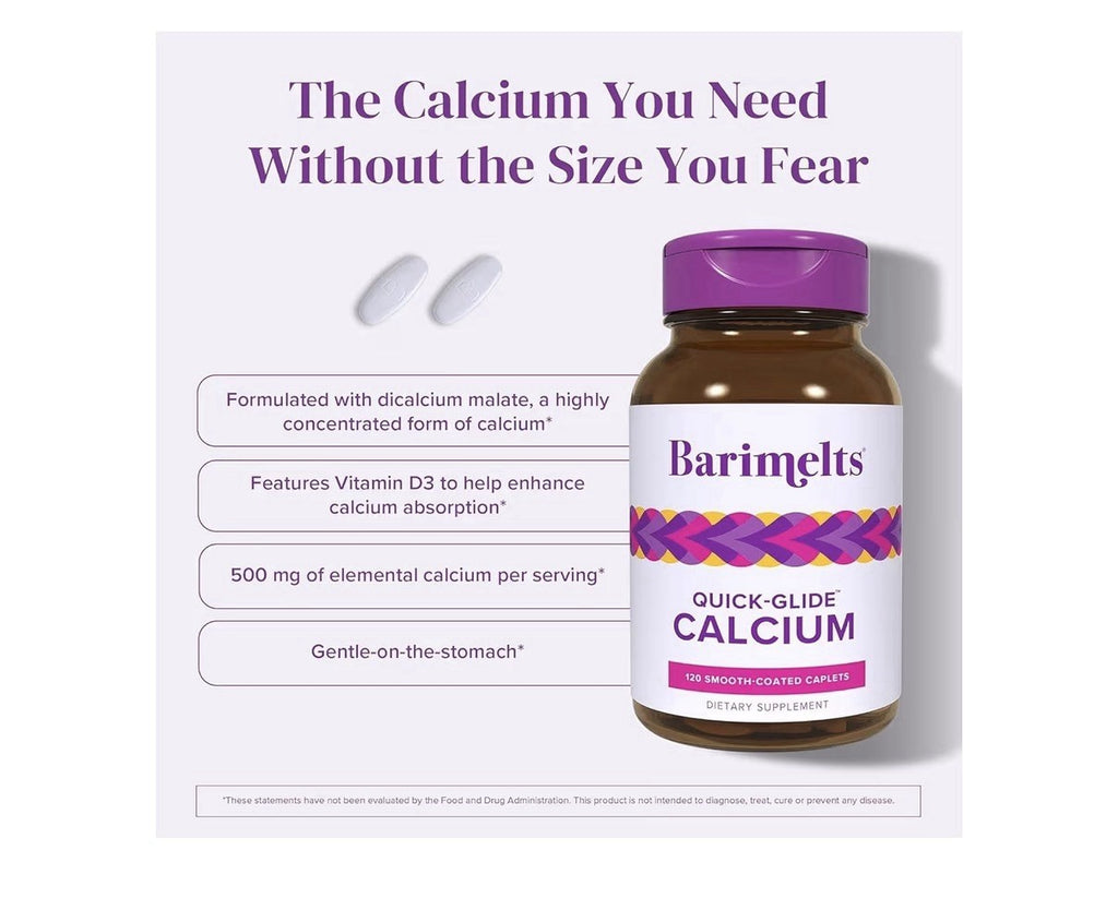 3 Pack Barimelts Quick-Glide Calcium W/ Vitamin D3 Women After Bariatric Surgery