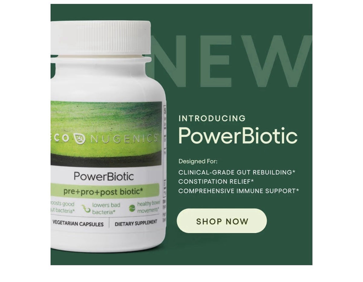 EcoNugenics PowerBiotic Prebiotic Probiotic & Postbiotic for Men & Women 30 Caps