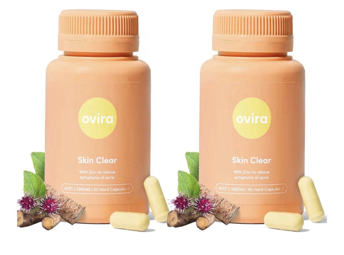 2 Packs Ovira Skin Clear with ZINCBRIGHT for Clear & Glowing Skin Acne Treatment