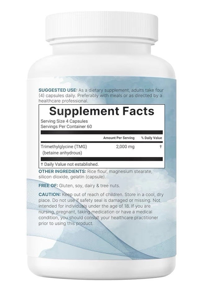 Micro Ingredients TMG Trimethylglycine 2000mg Per Serving 240 Capsules