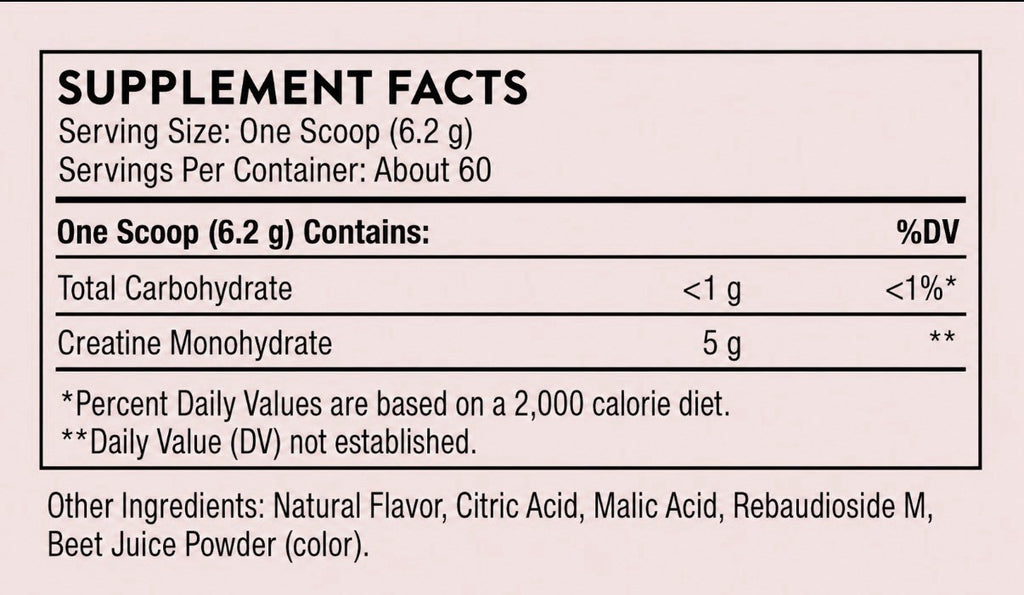 THORNE Creatine Monohydrate Powder For Women & Men Strawberry Flavored 60Serving