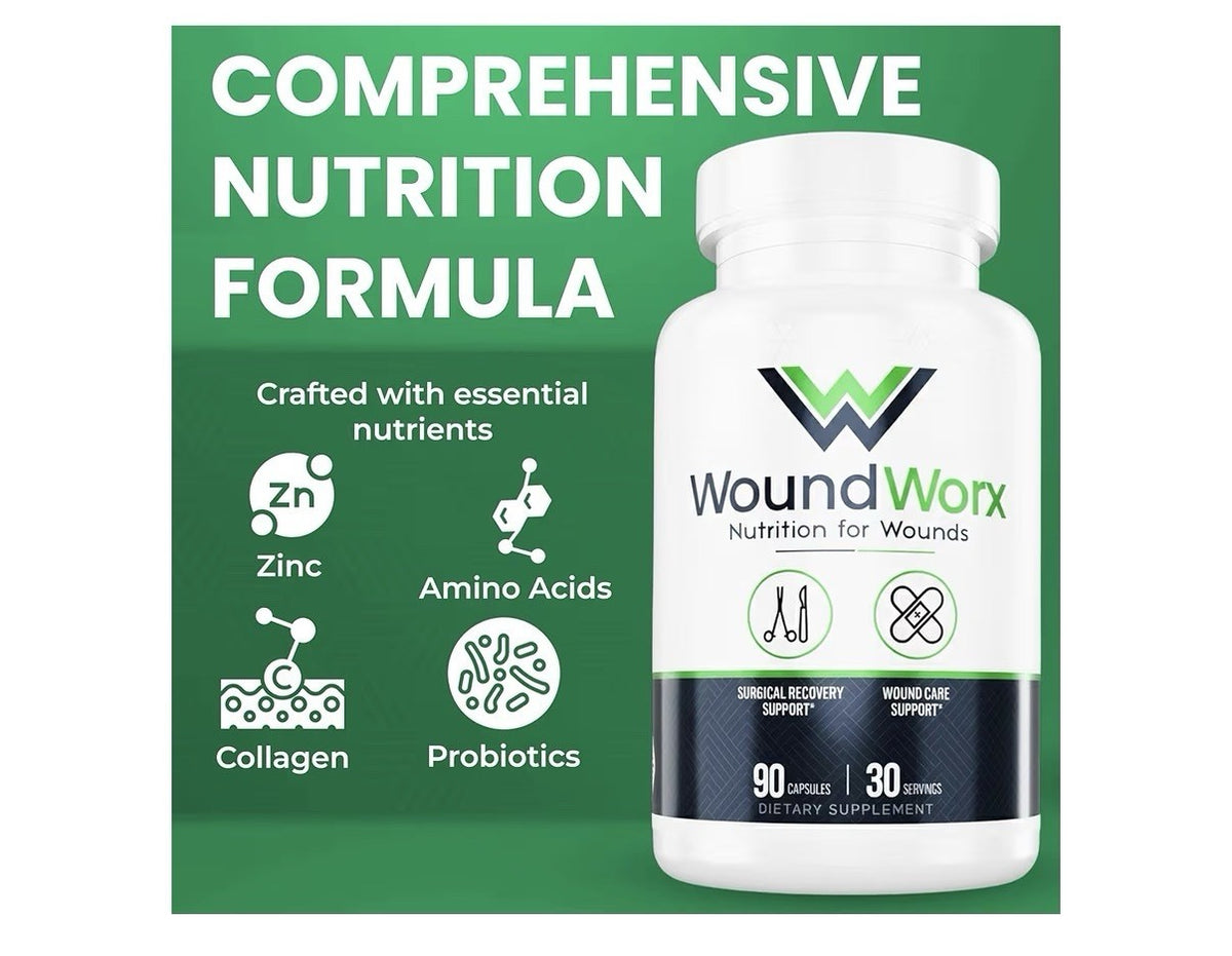 Free Life Labs WoundWorx Nutrition-Scar and Surgery Support Wound Care 90Capsule