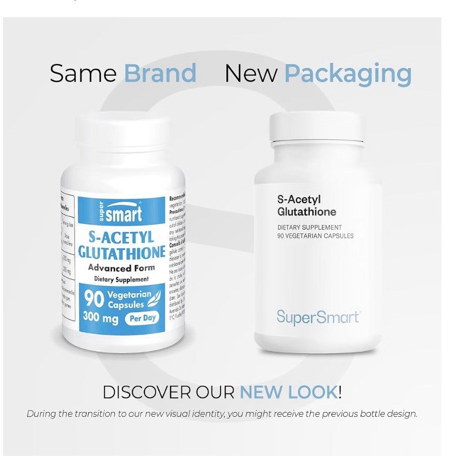 Supersmart S-Acetyl Glutathione 90 Vegetarian Capsules Dietary Supplement