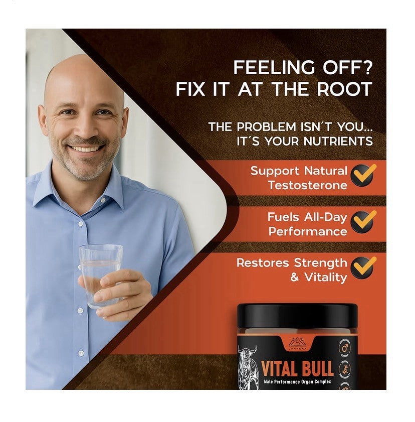 2 Pack Lonvera Vital Bull Male Performance Beef Organ Grass Fed For Men
