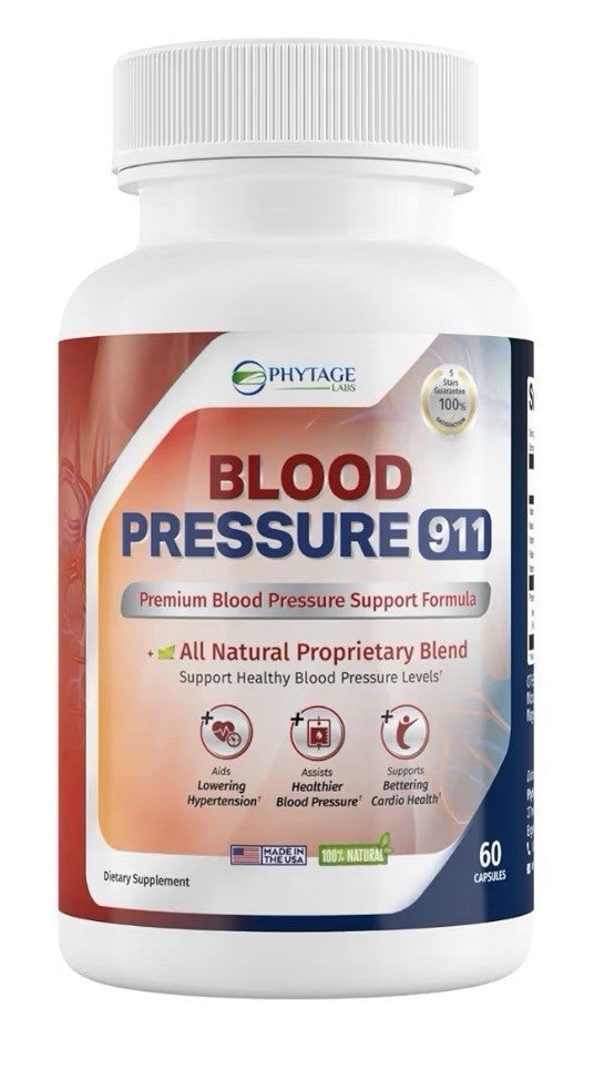 2 Pack Phytage Labs Blood Pressure 911 Heart Circulation Support Supplement