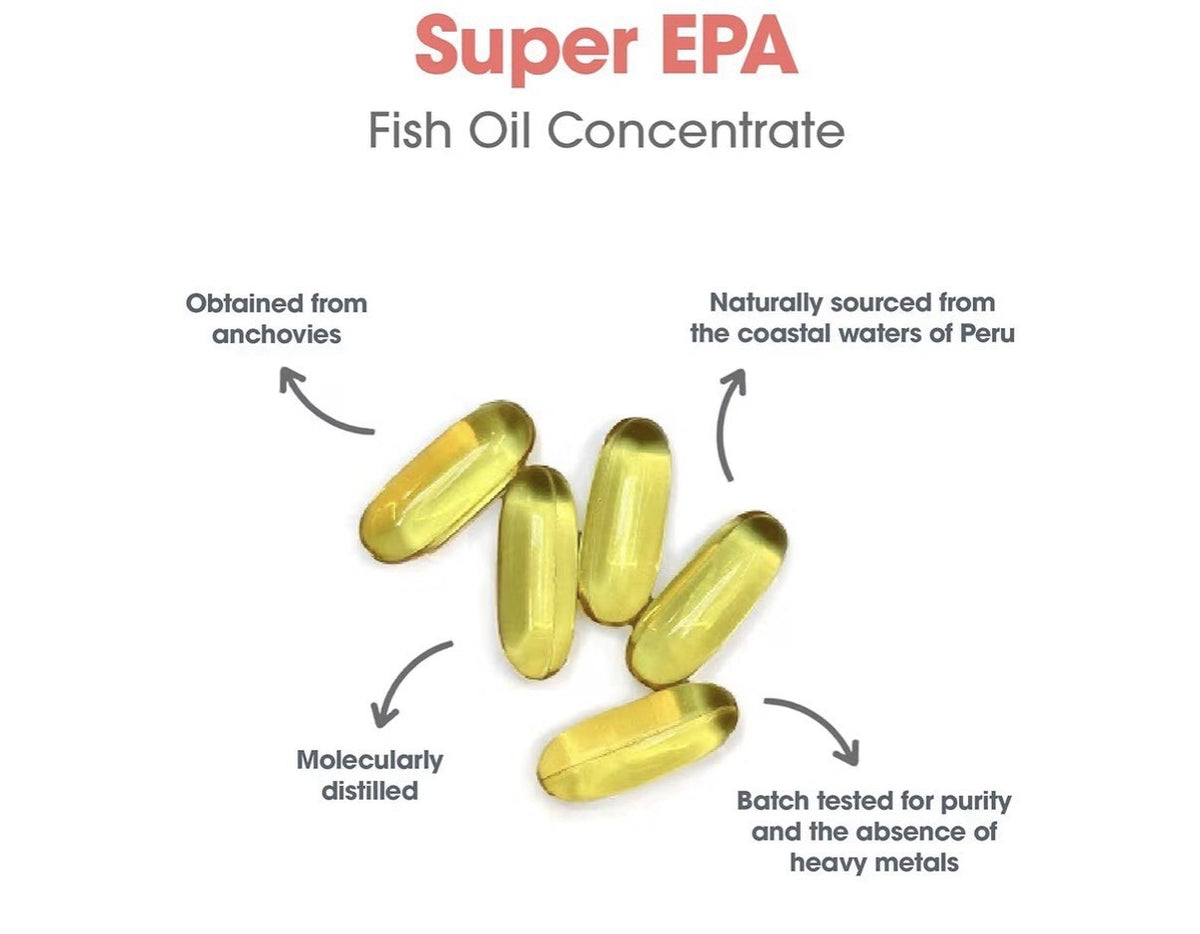 ARG Super EPA Fish Oil Concentrate DHA Cardiovascular Brain Health 60 Softgels