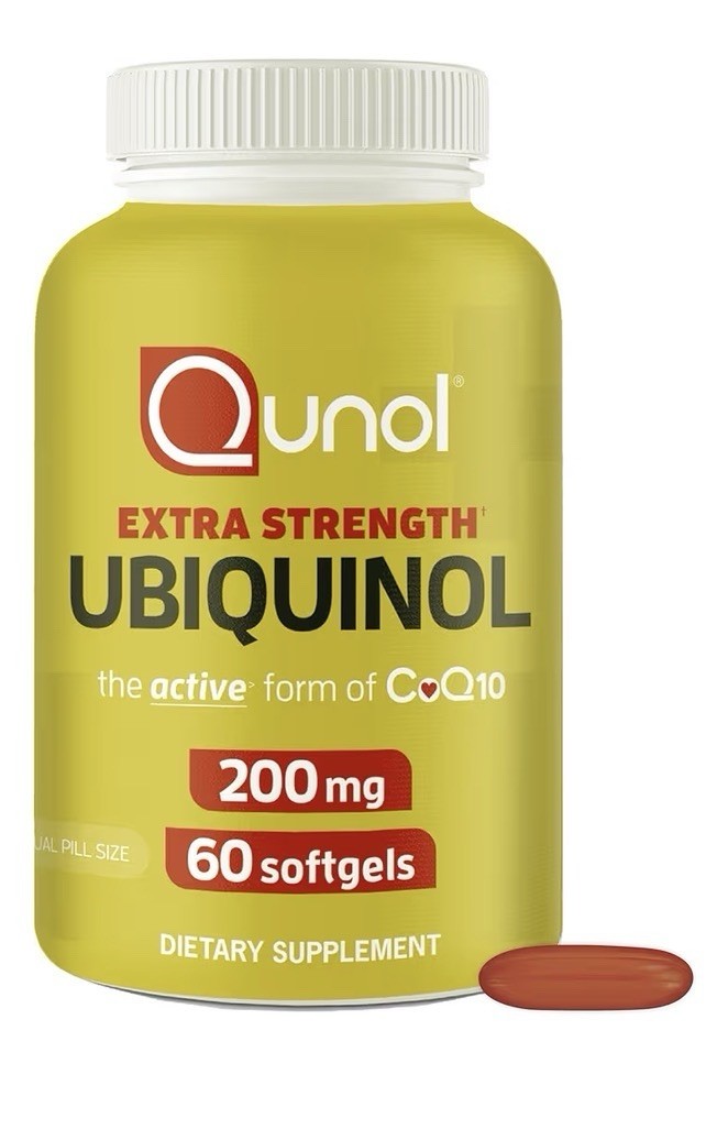 Qunol Extra Strength Ubiquinol CoQ10 200mg Heart Vascular Health Energy 60sgel