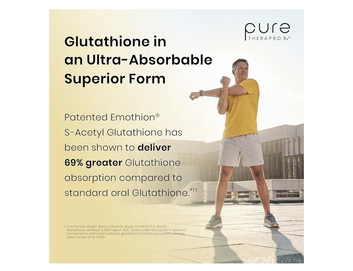 Pure Therapro Rx S-Acety Glutathione Gold 100 mg 4 Month Supply 120 Capsules