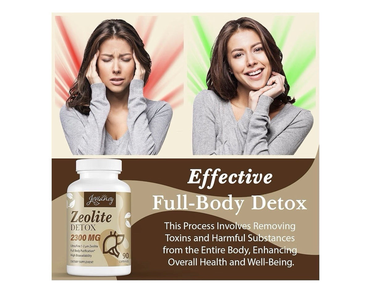 Jovianoy Zeolite Detox Zeolite Clinoptilolite Activated Charcoal Cleanse 2 Pack