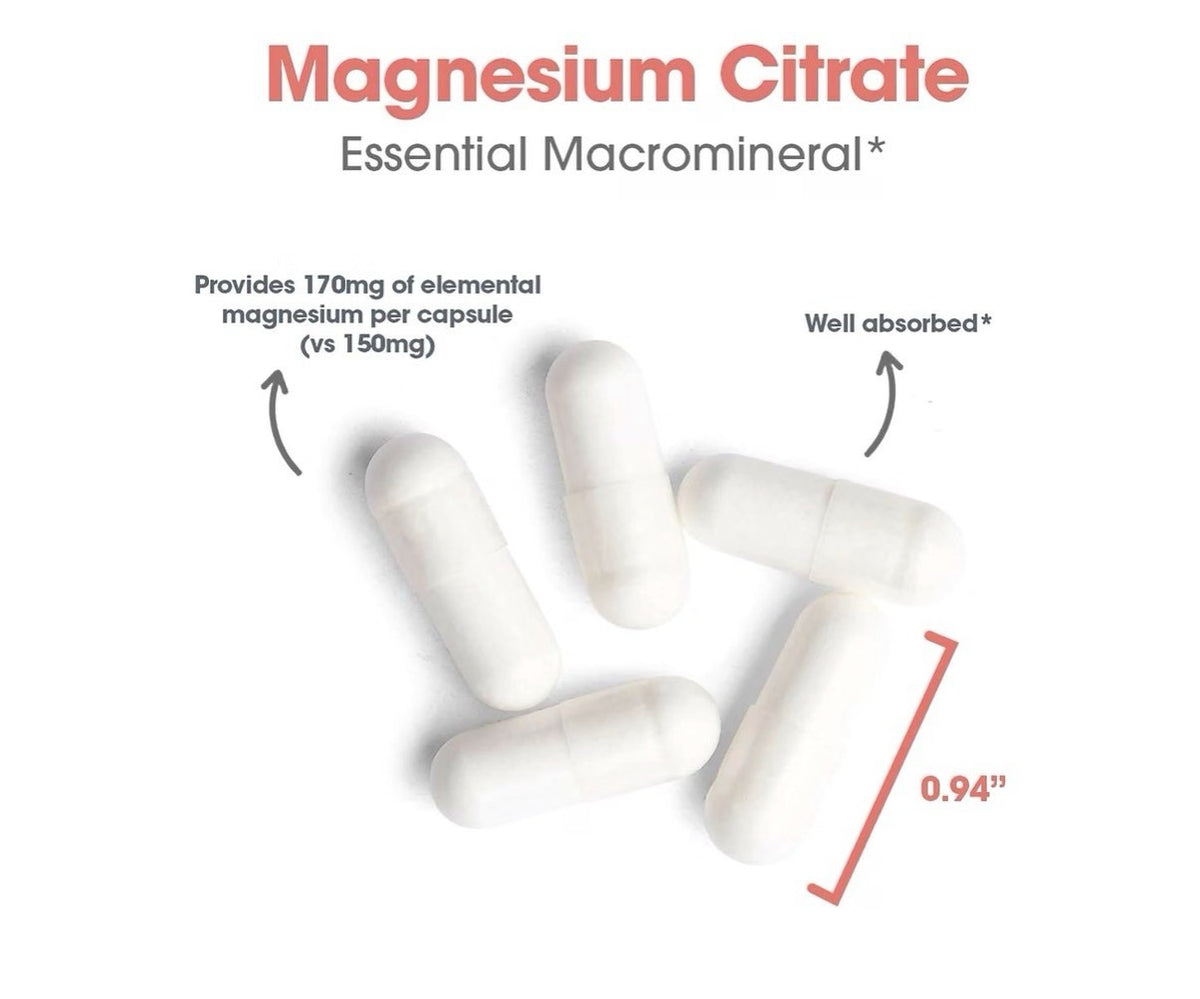 Allergy Research Group Magnesium Citrate Bone Health Energy Stress Response 90ca