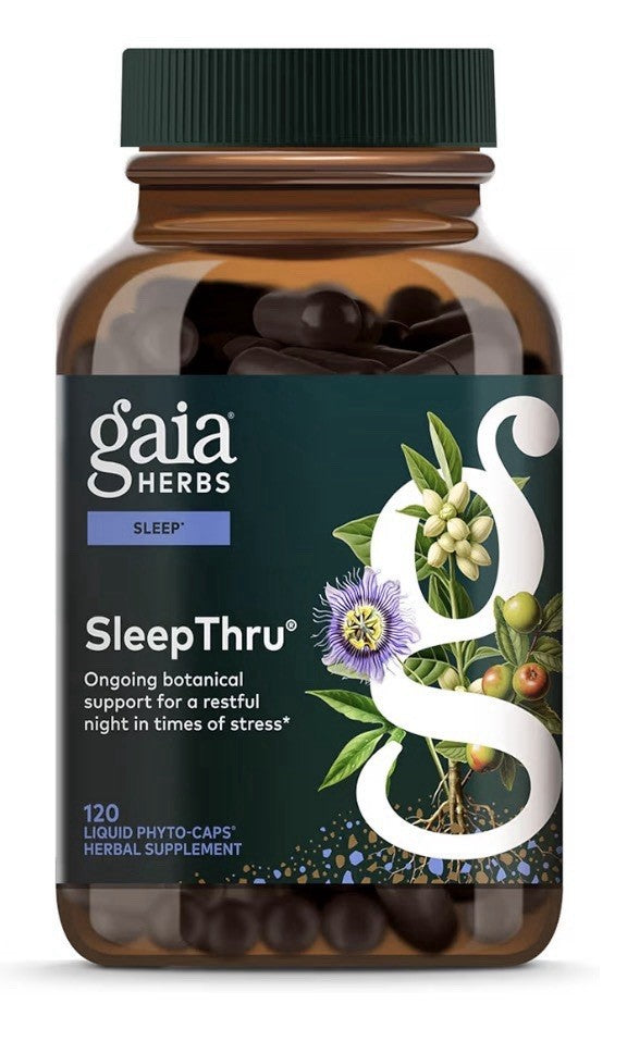 Gaia Herbs SleepThru Sleep Support Supplement with Ashwagandha Root 120 Capsules