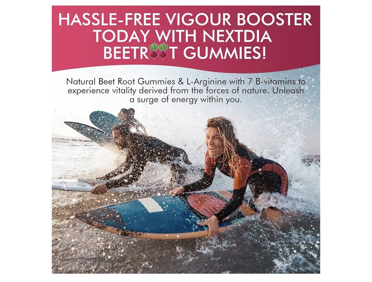 Nextdia Beet Root Gummies +  L-Arginine Nitric Oxide Production 60 Gummies