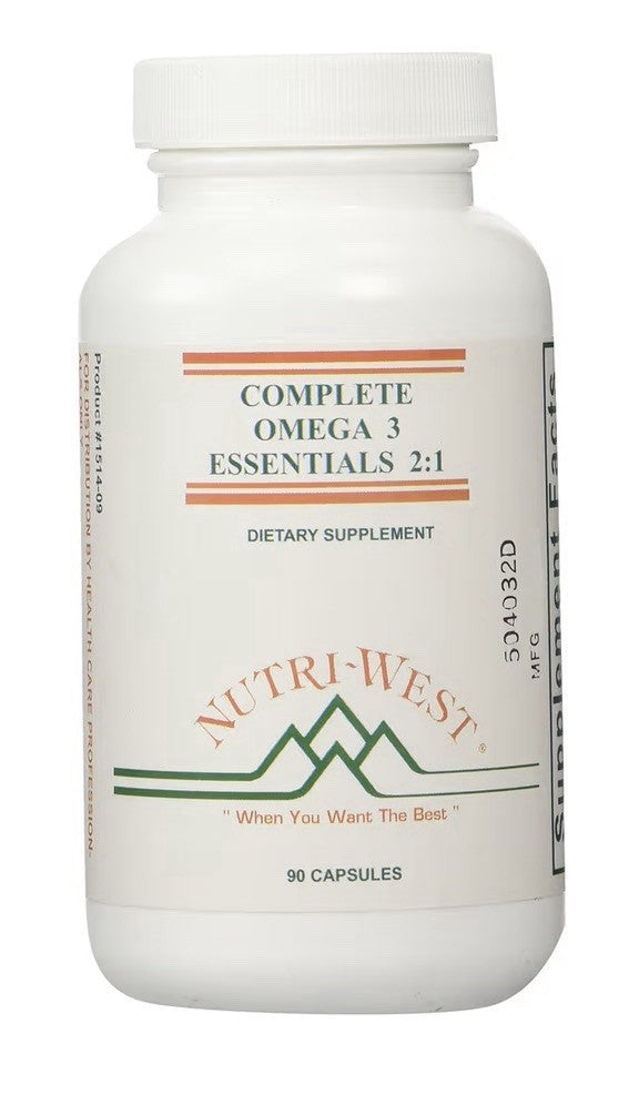 Nutri-West  Complete Omega-3 Essentials 2:1 Dietary Supplement 90 Capsules