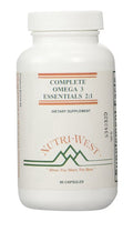 Nutri-West  Complete Omega-3 Essentials 2:1 Dietary Supplement 90 Capsules