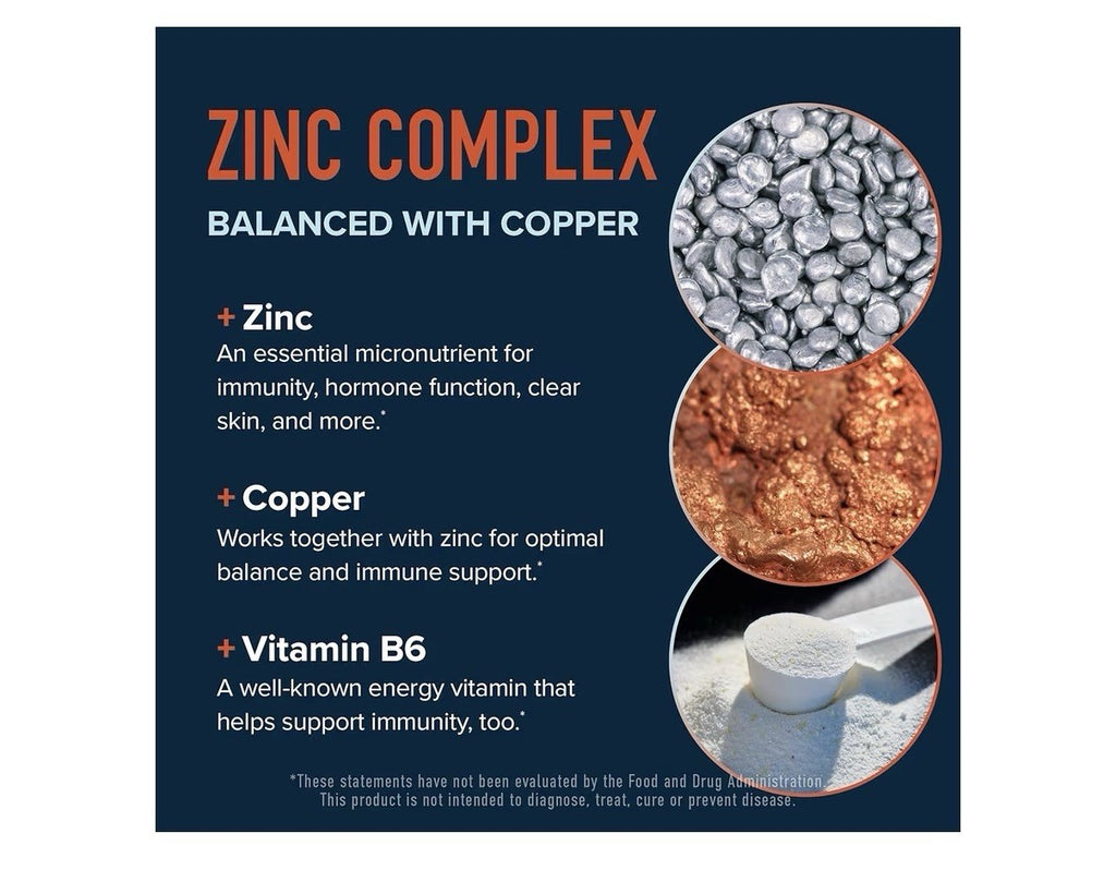 SMNutrition Zinc Supplement Microbeadlets with Copper for Immune Support 60 Caps