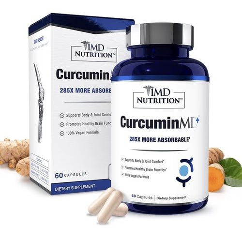 1MD Nutrition CurcuminMD Plus Turmeric Curcumin Joints Comfort Brain Health 60ca