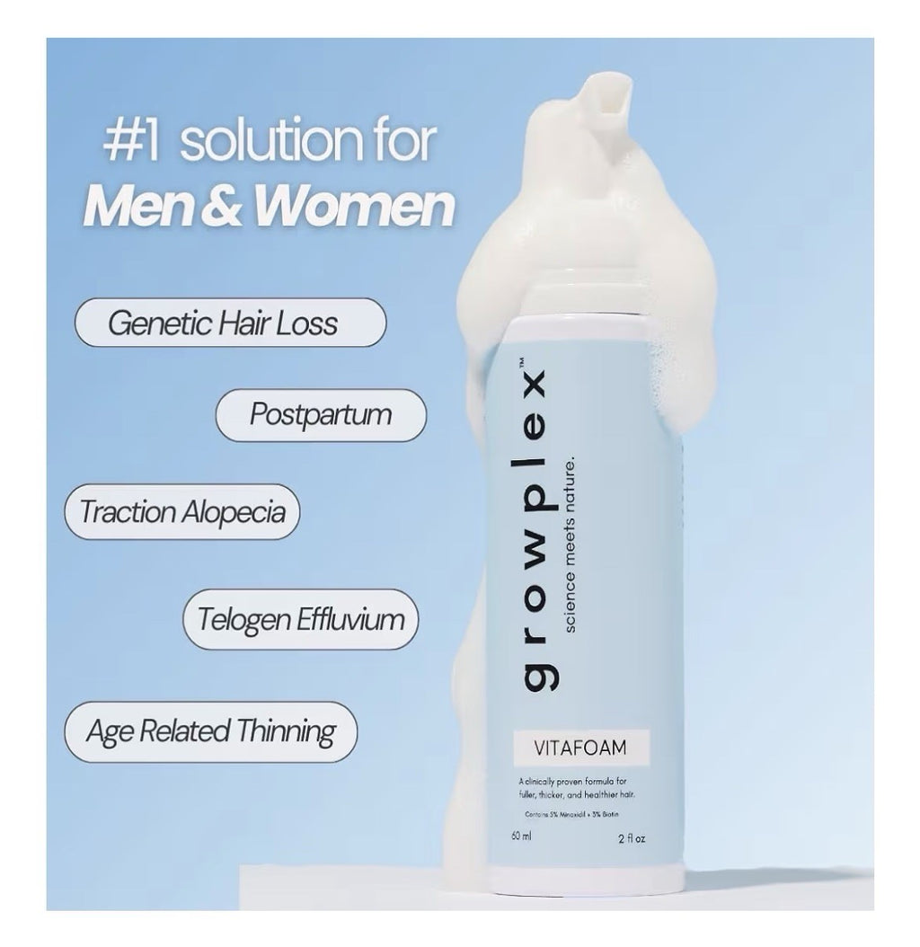 Vitafoam 5% Minoxidil Foam for Men & Women DHT Blocking Minoxidil Hair Regrowth