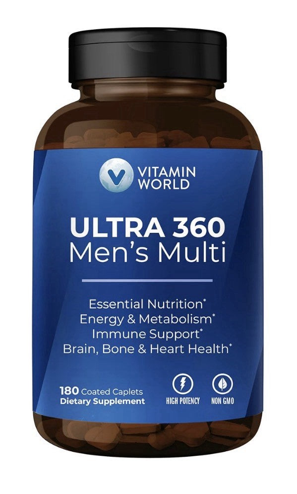 Vitamin World Ultra 360 Men’s Multi Multivitamin Energy Performance Support 180c