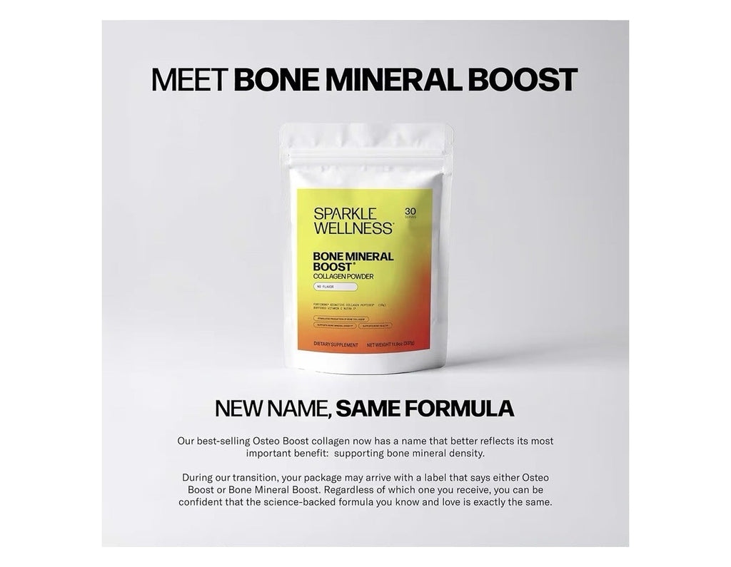 Sparkle Wellness Bone Mineral Boost Collagen Powder Bone Health 30Serv No Falvor