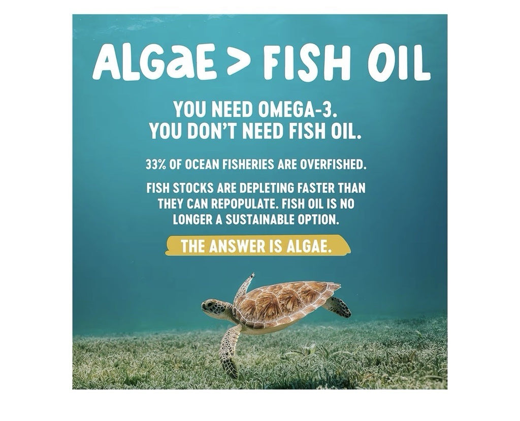Freshfield Omega 3 Algae Based DHA + DPA Ocean Saving 120 Vegan Capsules