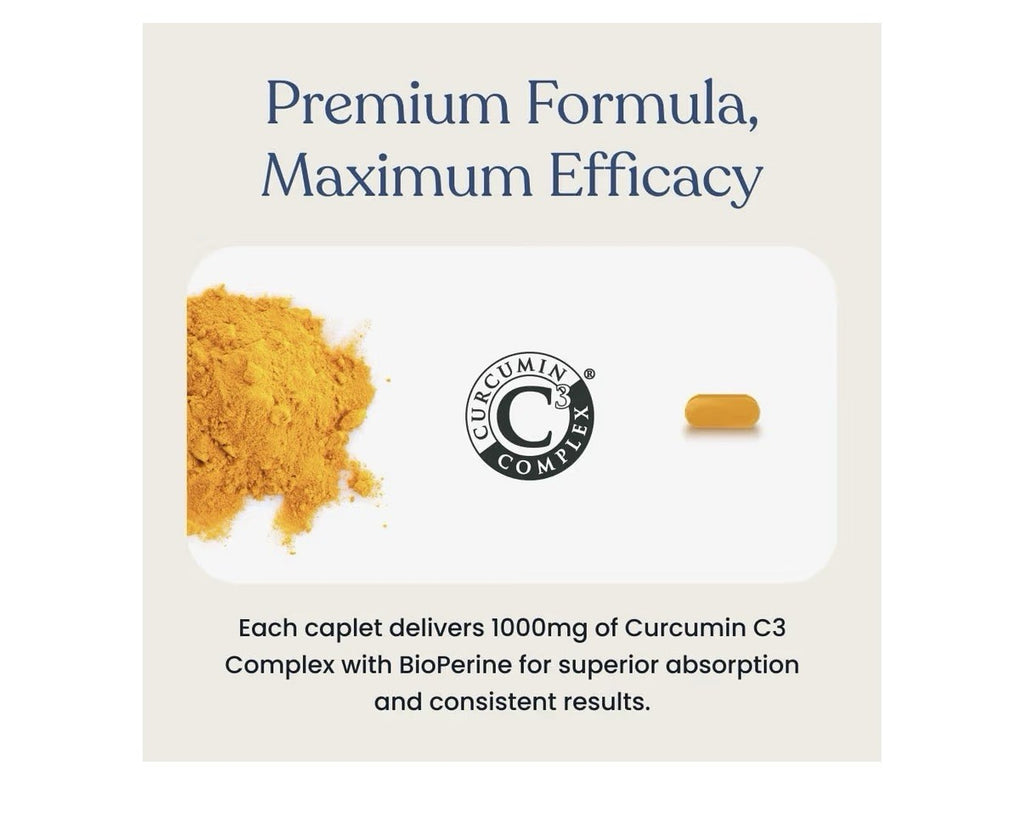 Better Way Health Curcumin Extra Strength C3 Complex With Bioperine 60 Caplets