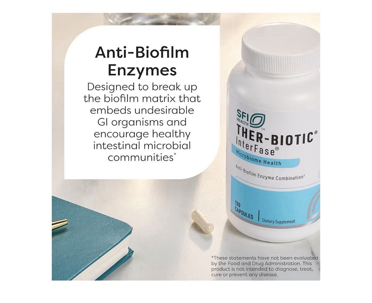 SFI Health Ther-Biotic InterFase Microbiome Health Multi Enzyme Formula 120 Caps
